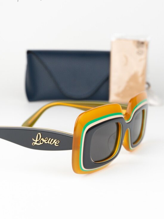 Loewe Women Sunglasses Grey Brown Rectangular LW40139U 20A NEW AUTHENTIC main image 4